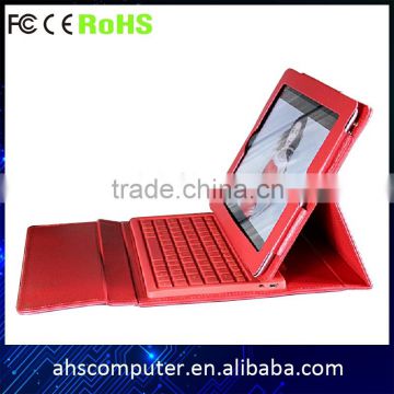 good quality bluetooth keyboard leather case for tablet