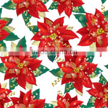 Poinsettia gift wrapping paper