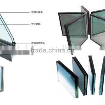 6-12a-6 UV resistant double glazed insulated glass panel ,energy saving glass ,6mm-12a-6mm, manufacturer , qinhuangdao