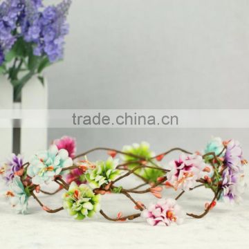 hot sale Artificial Flowers Handmade head wreath for wedding bridal headdress and girls summer holiday