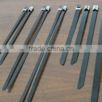 PVC Coated Stainless Steel Cable Tie(Ball lock BZ-C series) 4.6*250