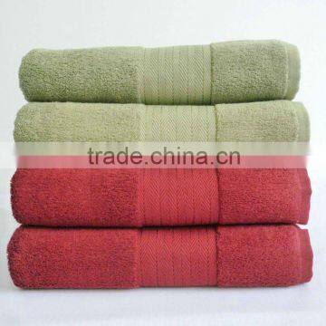 100% cotton plain dyed terry bath towel