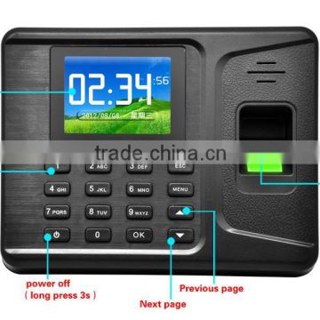 A-F261 Fingerprint time attendance system with built in backup battery