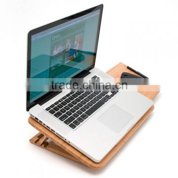 2015 new and original design Bamboo Expandable and Adjustable Laptop Stand folding laptop desk wholesale                        
                                                Quality Choice