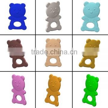 [hot!]purple/red/gree/white/black bear teething,bear teething toys,bear silicone pendant