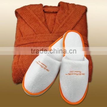 High quality colored bathrobe slippers set for spa
