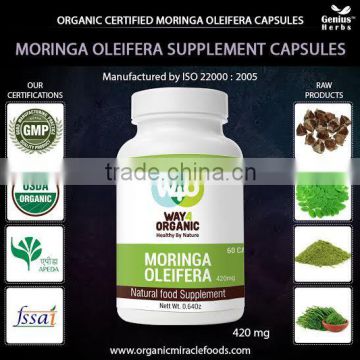 Super Quantity & Organic Moringa Oleifera Capsules for Bulk Suppliers