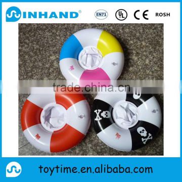 OEM New fashion design pvc inflatable swimming ring style cooler, beer cooler, promotional ice bucket