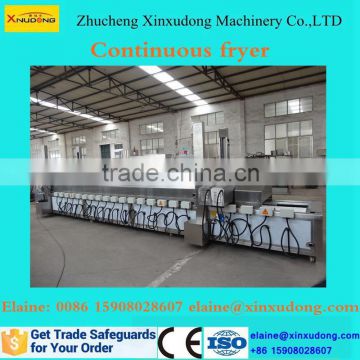 Beans, peas, peanuts and other nuts continuous fryer, Gas industrial Frying Machine
