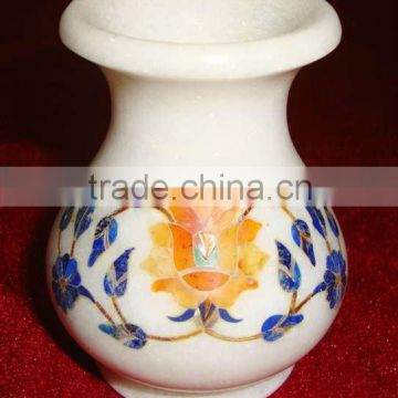 Marble Stone Inlay Flower Pot