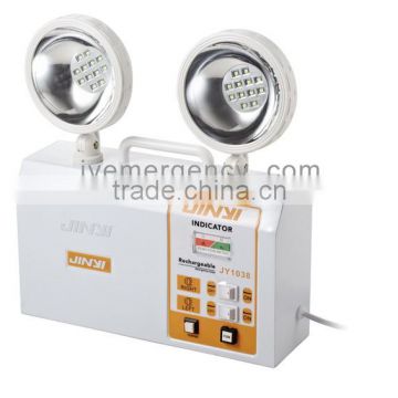 2X3W RECHARGABLE LED HIGH BRIGHTNESS EMERGENCY TWIN-SPOT LIGHT WITH LEAD-ACID BATTERY JY-1038-SMD