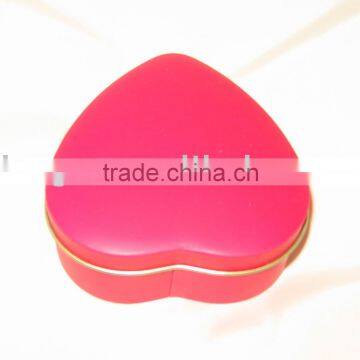 Heart shape tin box, Christmas tin box, red tin box