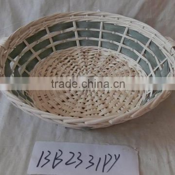 samll round colored willow tray