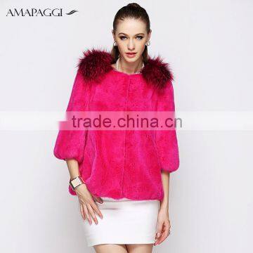 Pink mink fur coat with price wholesale