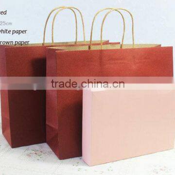 Recycled Cheap Brown Kraft Paper Bags With Handles/Custom Shopping Paper Bag