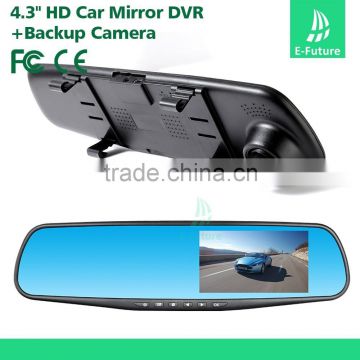 1080P Dual cameras rearview mirror car DVR, car camera rearview
