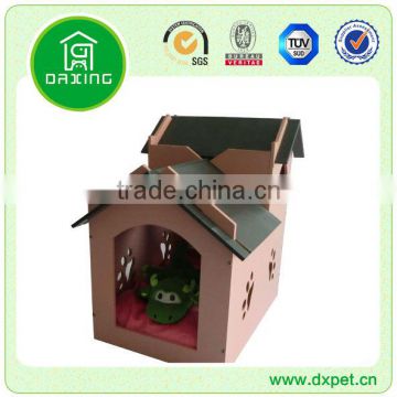 MDF Pink 2-Roof Side Door Pet House DXMP034