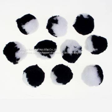 Black N White Acrylic Pompom ball