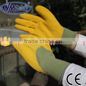 NMSAFETY double liner warm rubber gloves personalized work winter gloves