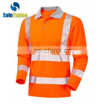 Factory sale various safety reflective orange high visibility polo t-shirt