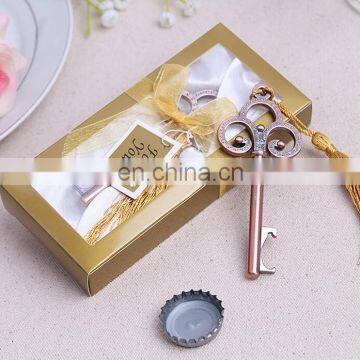 Hot Sale Novel Wedding Souvenirs Vintage Skeleton Gold Key Bottle Opener