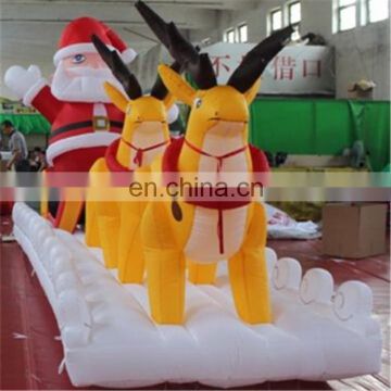 2017 new style christmas inflatable santa claus deer sleigh