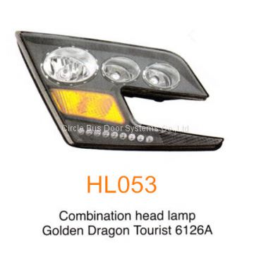 Golden Dragon Higer King Long 6126A bus head lamp,bus front light(HL053)