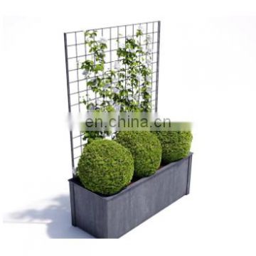 Rustic Metal Garden Planter With Screen Panel