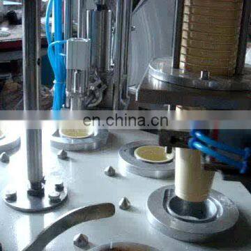 Rotary small size juice mineral drinking water machine filling cup sealing machine