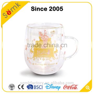 Semk factory supplier rabbit animal design glass coffee & tea mug for girl