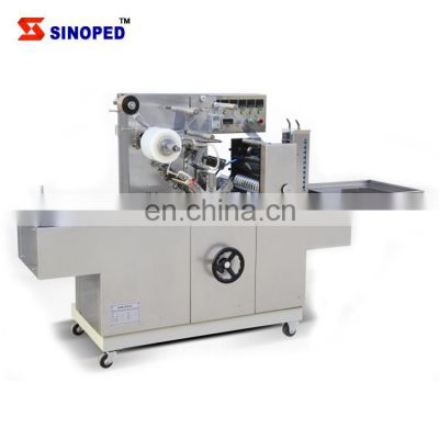 Automatic three-dimension cellophane packing machine play card wrapping soap box carton perfume cellophane overwrapping machine
