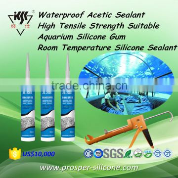Waterproof Acetic Sealant High Tensile Strength Suitable Aquarium Silicone Gum Room Temperature Silicone Sealant