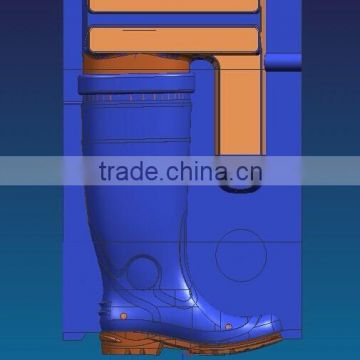 Safety steel toe pvc rain boots mould
