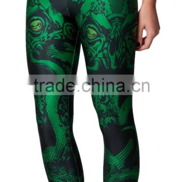 Woman Fitted Sublimated Leggings / Tights Full Length with Halloween Fashion Custom design
