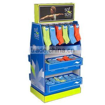 Retail Store Corrugated Cardboard Socks Display Rack