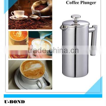 Double Wall StainlessSteel Cafetiere Coffee Filter Plunger Press Tea Maker