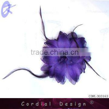 2013 New design!!! wholesale fashion beautiful feather flower hair accessory