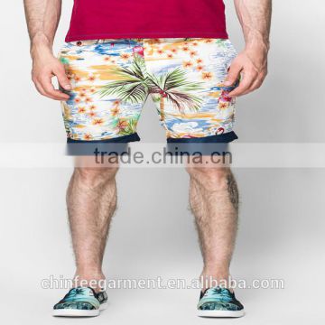 Casual Cotton Boardshorts Flowery Mens Shorts Pants