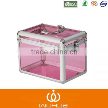 clear acrylic cosmetic case/simple acrylic transparent pvc case