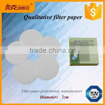Alibaba gold supplier 7cm qualitative filter paper for lab
