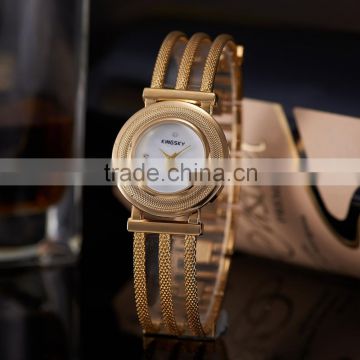Kingsky Gold Plated Beautiful Ladies Watch KY051-3