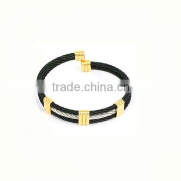 Black and gold IP steel wire cheap price wholesale design stainless steel jewelry eastern gold-plated bridal jewelry sets LB2216