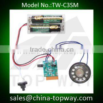 Advertising recordable voice module with motion sensor