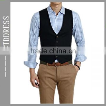 bespoke fashion korean style men suits casual vest