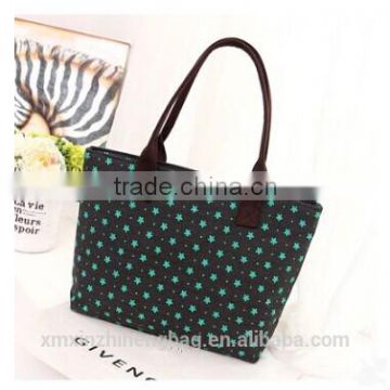 2015 fashionable canvas shoulder bag with dot for women