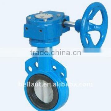 worm gear operated butterfly valve with flange