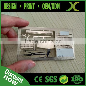 304 Stainless Steel Cheap custom shape metal card/ stainless steel card