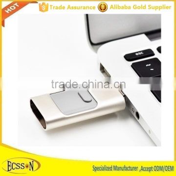 3 In 1 Aluminum flash drive usb for iphone , ipad and Android mobiles usb OTG