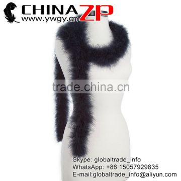 NO.1 Supplier ZPDECOR Wholesale 30g Weight Fluffy Colored Navy Blue Turkey Marabou Feathers Plumage Boas