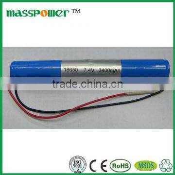 2 cells 7.4v 3300mah li-ion battery